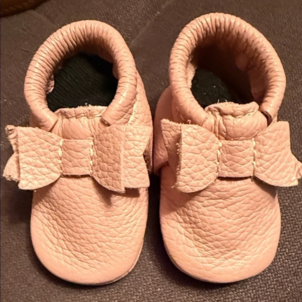 Freshly Picked Blush Leather Moccasins